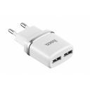 Сетевое зарядное устройство Hoco C12, 2USB, 2.4А, белый (47759) Сетевое зарядное устройство Hoco C12, 2USB, 2.4А, белый (47759)