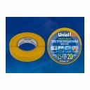 Изоляционная лента Uniel UIT-135P 20/15/01 YEL 20м, 15мм, 0,135мм, 1шт, цвет Желтый, цена за 1 шт Изоляционная лента Uniel UIT-135P 20/15/01 YEL 20м, 15мм, 0,135мм, 1шт, цвет Желтый, цена за 1 шт