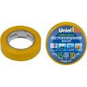 Изоляционная лента 10м, 15мм, 0,135мм, 1шт, желтый Uniel UIT-135P 10/15/01 YEL Изоляционная лента 10м, 15мм, 0,135мм, 1шт, желтый Uniel UIT-135P 10/15/01 YEL