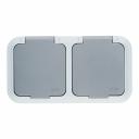 Розетка Svet накладная серая с крышкой (EV 0366-6625) Розетка Svet накладная серая с крышкой (EV 0366-6625)