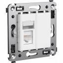 Одинарная телефонная розетка в стену DKC Avanti 4400313 Одинарная телефонная розетка в стену DKC Avanti 4400313