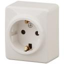 Розетка накладная с заземлением и шторками (слоновая кость) ЭРА 11-2204-02 Розетка накладная с заземлением и шторками (слоновая кость) ЭРА 11-2204-02