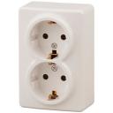 Розетка 2х2P+E Schuko, 16A-250В, IP20, ОУ, Эра Эксперт, сл. кость, 11-2205-02 Розетка 2х2P+E Schuko, 16A-250В, IP20, ОУ, Эра Эксперт, сл. кость, 11-2205-02