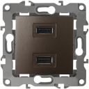 Розетка встраиваемая USBх2 (бронза) ЭРА 12-4110-13 Розетка встраиваемая USBх2 (бронза) ЭРА 12-4110-13