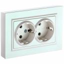 BRITE Розетка 2-местная с заземлением с защитными шторками 16А в сборе РСш12-3-БрЖ жемчуг IEK, цена за 1 шт BRITE Розетка 2-местная с заземлением с защитными шторками 16А в сборе РСш12-3-БрЖ жемчуг IEK, цена за 1 шт