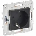 SKANDY Розетка с заземлением с защитными шторками 16А безвинтовое крепление SK-R06Bl черный IEK, цена за 1 шт SKANDY Розетка с заземлением с защитными шторками 16А безвинтовое крепление SK-R06Bl черный IEK, цена за 1 шт