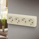 2-207-02 Розетка Intro Quadro 2-207-02 без заземления четырехместная 4х2P, 16А-250В, IP20, ОУ, слоновая кость, цена за 1 шт 2-207-02 Розетка Intro Quadro 2-207-02 без заземления четырехместная 4х2P, 16А-250В, IP20, ОУ, слоновая кость, цена за 1 шт