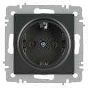 6-202-07 Розетка Intro Accent 6-202-07 2P+E Schuko 16А-250В IP20 СУ AL/CU графит, цена за 1 шт 6-202-07 Розетка Intro Accent 6-202-07 2P+E Schuko 16А-250В IP20 СУ AL/CU графит, цена за 1 шт