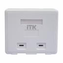Корпус настенной розетки для установки двух модулей ITK CS2-022 Корпус настенной розетки для установки двух модулей ITK CS2-022