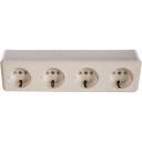 Четырехместная розетка Кунцево-Электро ОПТИМА РА16-403 8023 Четырехместная розетка Кунцево-Электро ОПТИМА РА16-403 8023