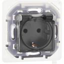 INSPIRIA Розетка 1-местная с заземлением с защитными шторками и крышкой 16А IP44 алюминий, цена за 1 шт INSPIRIA Розетка 1-местная с заземлением с защитными шторками и крышкой 16А IP44 алюминий, цена за 1 шт