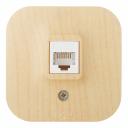 Розетка телефонная Legrand Quteo накладная дерево RJ11 (782274) Розетка телефонная Legrand Quteo накладная дерево RJ11 (782274)