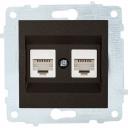 Механизм компьютерной 2-местной розетки rj45 OVIVO CAT6 600-000317-230 Механизм компьютерной 2-местной розетки rj45 OVIVO CAT6 600-000317-230