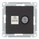 Розетка телевизионная/ компьютерная Systeme Electric AtlasDesign встраиваемая карбон TV/ RJ45 (ATN001089) Розетка телевизионная/ компьютерная Systeme Electric AtlasDesign встраиваемая карбон TV/ RJ45 (ATN001089)