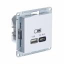 Розетка USB Systeme Electric AtlasDesign встраиваемая белая USB-A/ Type-C (ATN000129) Розетка USB Systeme Electric AtlasDesign встраиваемая белая USB-A/ Type-C (ATN000129)