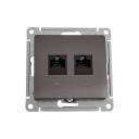 Двойной механизм компьютерной розетки Systeme Electric Glossa GSL001385KK Двойной механизм компьютерной розетки Systeme Electric Glossa GSL001385KK
