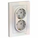 Двухместная розетка Systeme Electric ATLAS DESIGN ATN000424 Двухместная розетка Systeme Electric ATLAS DESIGN ATN000424