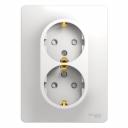 Розетка Systeme Electric Glossa встраиваемая белая со шторками (GSL000126) Розетка Systeme Electric Glossa встраиваемая белая со шторками (GSL000126)