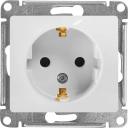 Розетка встраиваемая Systeme Electric Glossa с заземлением с шторками цвет белый Розетка встраиваемая Systeme Electric Glossa с заземлением с шторками цвет белый