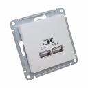 Двухместная розетка usb Systeme Electric AtlasDesign ATN000433 Двухместная розетка usb Systeme Electric AtlasDesign ATN000433