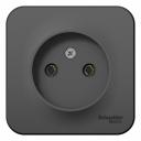 BLANCA Розетка наружная без заземления без шторок с изолирующей пластиной, 16А, 250В, антрацит Systeme (Schneider) (BLNRA000116), цена за 1 шт BLANCA Розетка наружная без заземления без шторок с изолирующей пластиной, 16А, 250В, антрацит Systeme (Schneider) (BLNRA000116), цена за 1 шт