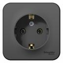BLANCA Розетка наружная с заземлением без шторок с изолирующей пластиной, 16А, 250В, антрацит Systeme (Schneider) (BLNRA010116), цена за 1 шт BLANCA Розетка наружная с заземлением без шторок с изолирующей пластиной, 16А, 250В, антрацит Systeme (Schneider) (BLNRA010116), цена за 1 шт