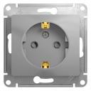 Розетка Systeme Electric Алюминий с заземлением со шторками GSL000345 Розетка Systeme Electric Алюминий с заземлением со шторками GSL000345