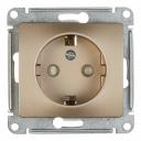 Розетка Systeme Electric Glossa встраиваемая титан со шторками (GSL000445) Розетка Systeme Electric Glossa встраиваемая титан со шторками (GSL000445)
