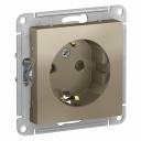 Розетка Systeme Electric AtlasDesign встраиваемая шампань со шторками (ATN000545) Розетка Systeme Electric AtlasDesign встраиваемая шампань со шторками (ATN000545)
