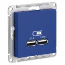 Usb розетка Systeme Electric Atlasdesign аквамарин ATN001133 Usb розетка Systeme Electric Atlasdesign аквамарин ATN001133