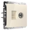 Розетка Werkel TV/RJ-45 6 кат слоновая кость W1181303 4690389174476 Розетка Werkel TV/RJ-45 6 кат слоновая кость W1181303 4690389174476