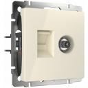 Розетка ТВ+Ethernet RJ-45 6 cat. Werkel W1181303 слоновая кость IP20 Розетка ТВ+Ethernet RJ-45 6 cat. Werkel W1181303 слоновая кость IP20