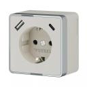 Розетка с заземлением, шторками и USB тип A+C Werkel Gallant слоновая кость W5071703 4690389179600 Розетка с заземлением, шторками и USB тип A+C Werkel Gallant слоновая кость W5071703 4690389179600