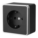 Розетка накладная с заземлением Gallant (черный/хром) Werkel W5071035 (a050973) Розетка накладная с заземлением Gallant (черный/хром) Werkel W5071035 (a050973)