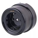 Розетка с заземлением Werkel Ретро черный W5671008 4690389166808 Розетка с заземлением Werkel Ретро черный W5671008 4690389166808