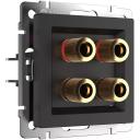 Акустическая розетка Werkel черный матовый W1185008 4690389157059 Акустическая розетка Werkel черный матовый W1185008 4690389157059