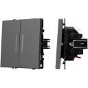 Механизм выключателя двухклавишный проходной LED SWT-NOBE-MKP2-SFPL-L-GR (230V, 10A) (Arlight) 054269 Механизм выключателя двухклавишный проходной LED SWT-NOBE-MKP2-SFPL-L-GR (230V, 10A) (Arlight) 054269