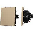 Механизм выключателя одноклавишный непроходной SWT-NOBE-MK01-SFPL-GD (230V, 10A) (Arlight) 054244 Механизм выключателя одноклавишный непроходной SWT-NOBE-MK01-SFPL-GD (230V, 10A) (Arlight) 054244