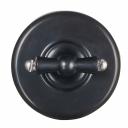 Выключатель Bironi Лизетта одноклавишный накладной черный ретро (B1-201-23) Выключатель Bironi Лизетта одноклавишный накладной черный ретро (B1-201-23)