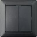 Двухклавишный выключатель BYLECTRICA СТИЛЬ С510-803 графит Двухклавишный выключатель BYLECTRICA СТИЛЬ С510-803 графит