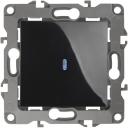 Выключатель встраиваемый одноклавишный с подсветкой (черный) ЭРА 12-1102-06 Выключатель встраиваемый одноклавишный с подсветкой (черный) ЭРА 12-1102-06