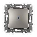 Выключатель ЭРА Серия 12 12110216 с подсветкой, 10АХ250В, титан Б0065718 Выключатель ЭРА Серия 12 12110216 с подсветкой, 10АХ250В, титан Б0065718