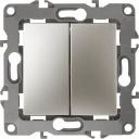 Двойной выключатель ЭРА 12-1104-04 10АХ-250В, IP20, шампань Б0014648 Двойной выключатель ЭРА 12-1104-04 10АХ-250В, IP20, шампань Б0014648