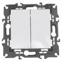 Двойной переключатель ЭРА 14-1106-01 Elegance Б0034243 Двойной переключатель ЭРА 14-1106-01 Elegance Б0034243