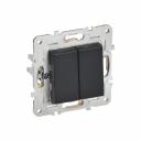 Выключатель 2-клавишный IEK SKANDY 10А SK-V04Bl черный SK-V20-0-10-K02 Выключатель 2-клавишный IEK SKANDY 10А SK-V04Bl черный SK-V20-0-10-K02