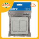 Выключатель двухклавишный Intro 7-104-01 белый Выключатель двухклавишный Intro 7-104-01 белый