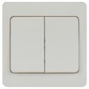 7-104-01 Выключатель Intro Style 7-104-01 двойной, 10А-250В, IP20, СУ, белый, цена за 1 шт 7-104-01 Выключатель Intro Style 7-104-01 двойной, 10А-250В, IP20, СУ, белый, цена за 1 шт