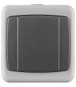 Выключатель Makel одноклавишный накладной серый (36064001) Выключатель Makel одноклавишный накладной серый (36064001)