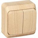 Двухклавишный выключатель Systeme Electric Этюд Дача BA10-002D Двухклавишный выключатель Systeme Electric Этюд Дача BA10-002D