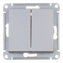 Переключатель Systeme Electric AtlasDesign двухклавишный встраиваемый алюминий (ATN000365) Переключатель Systeme Electric AtlasDesign двухклавишный встраиваемый алюминий (ATN000365)